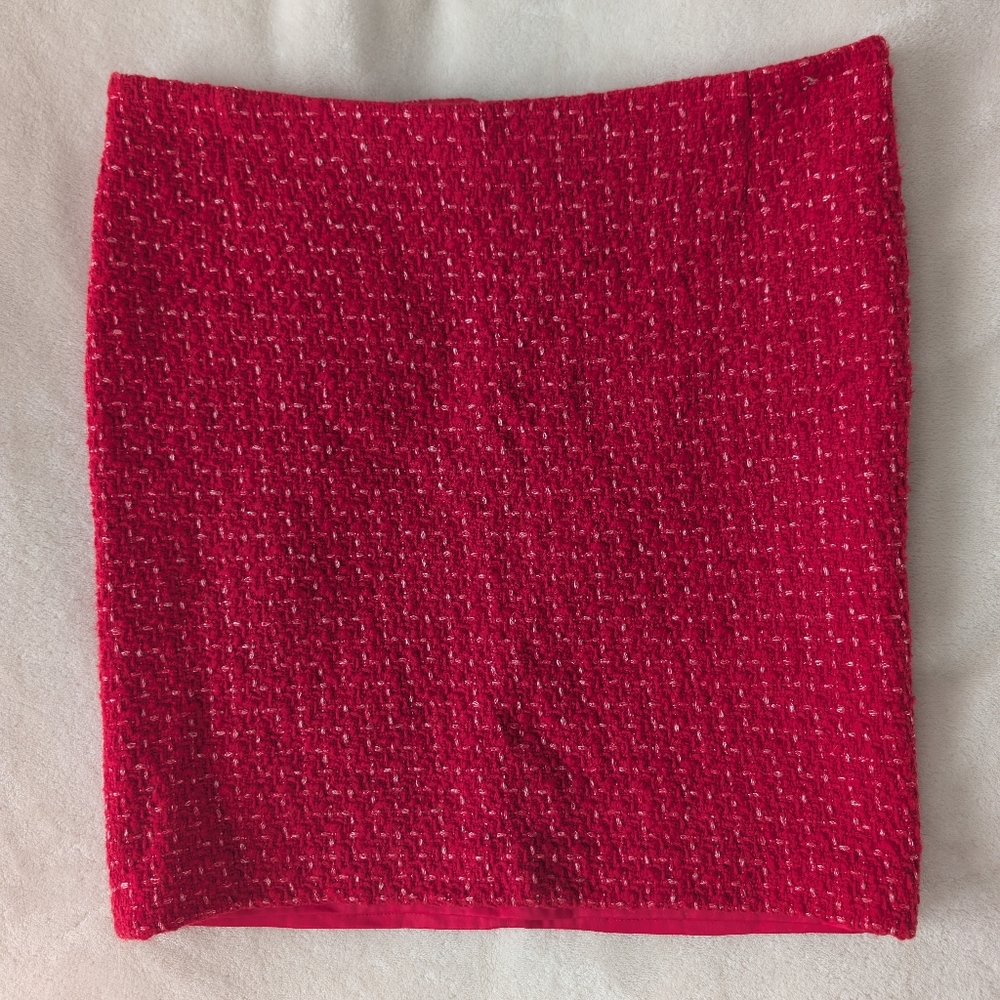 3/$30 Red Tweed Mini Skirt - Classic Women's Skirt